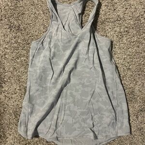 Gray Camouflage Racerback Tank Top